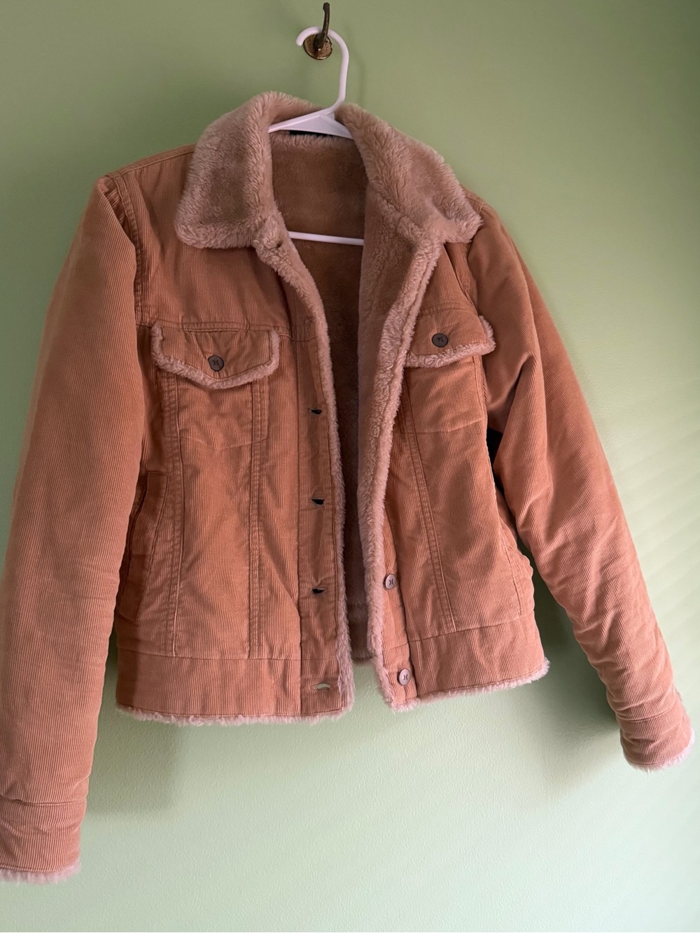 Hurley Tan Teddy-Lined Corduroy Jacket